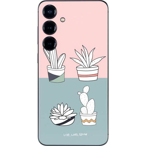 Succulent Sketch Galaxy S25 Skin